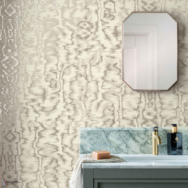 Avington wallpaper in Natural by 1838 wallcoverings — interior
