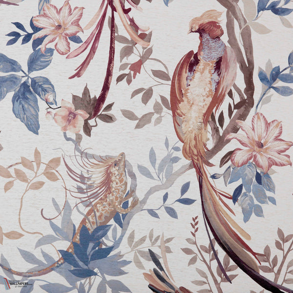 Bird Sonnet Tapete in Chambray Blue von 1838 wallcoverings