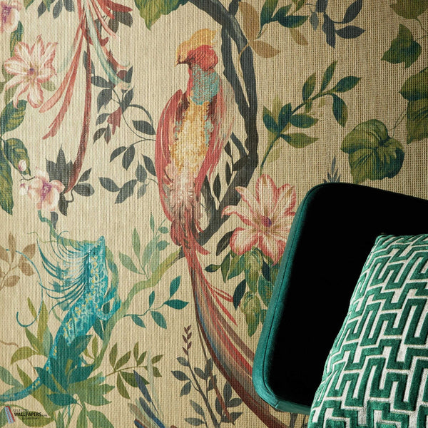 Bird Sonnet Tapete in Lacquer von 1838 wallcoverings — Interieur