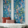 Bird Sonnet wallpaper in Royal Blue by 1838 wallcoverings