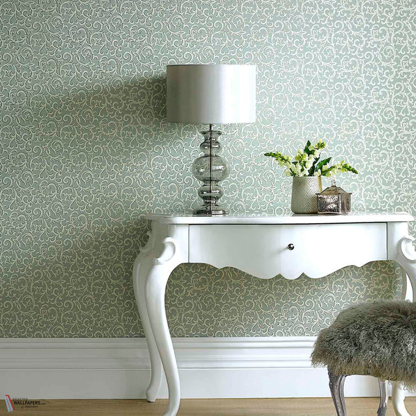 Brodsworth Tapete in Seafoam von 1838 wallcoverings — Interieur