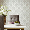 Broughton wallpaper in Grey by 1838 wallcoverings — interior