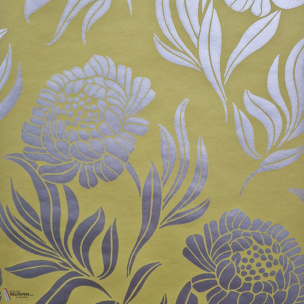 Chatsworth wallpaper in Lime by 1838 wallcoverings