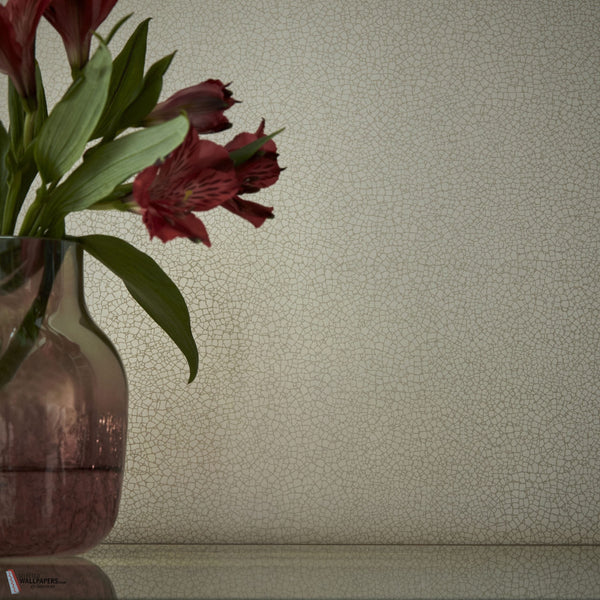 Emile wallpaper in Sand by 1838 wallcoverings — interior