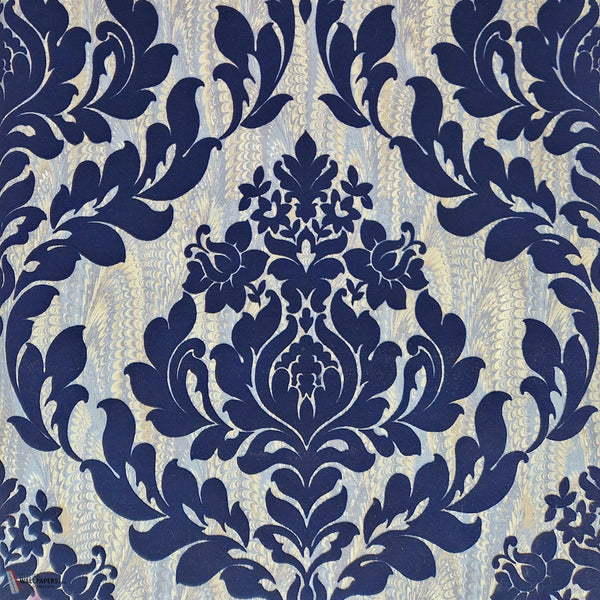 Faversham Tapete in Navy von 1838 wallcoverings
