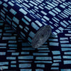 Fusion wallpaper in Blue Dus Flock by 1838 wallcoverings — roll
