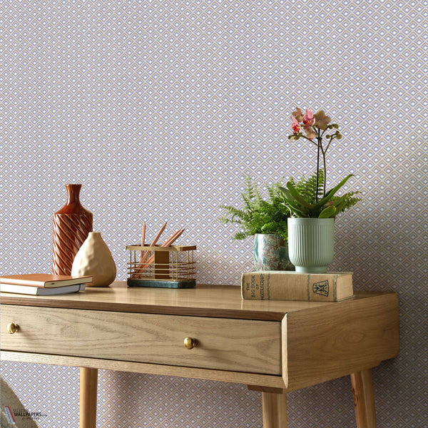 Gio behang in Denim van 1838 wallcoverings — interieur