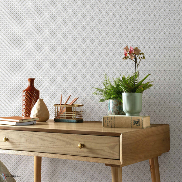 Gio behang in Gray van 1838 wallcoverings — interieur