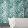 Glade behang in Seafoam van 1838 wallcoverings — interieur