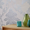 Hampton behang in Silver van 1838 wallcoverings — interieur