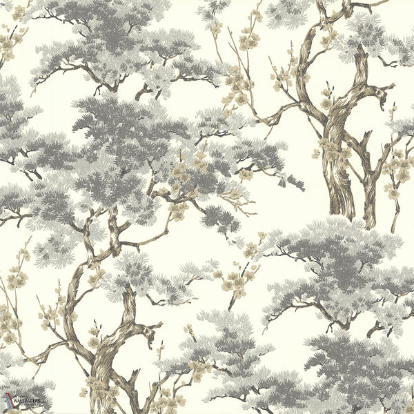 Harewood Tapete in Grey von 1838 wallcoverings