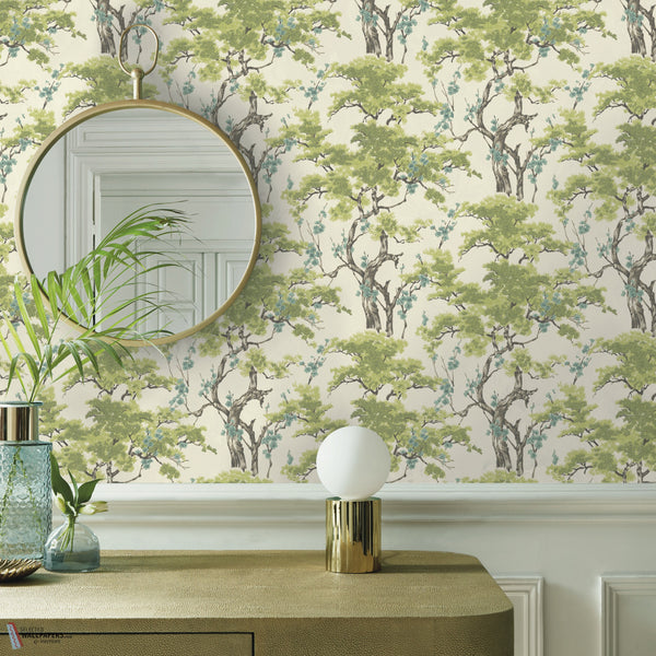 Harewood Tapete in Lime von 1838 wallcoverings — Interieur