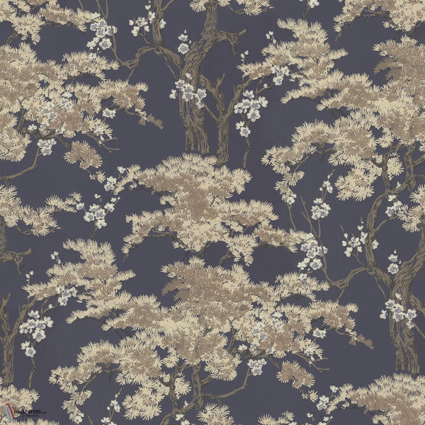 Harewood Tapete in Navy von 1838 wallcoverings