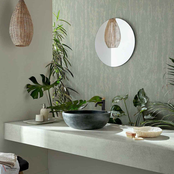 Helmsley behang in Duck Egg van 1838 wallcoverings — interieur