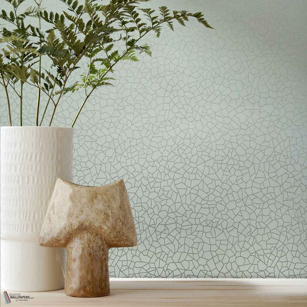 Kew behang in Duck Egg van 1838 wallcoverings — interieur