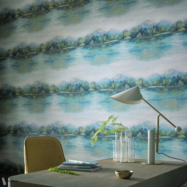 Lakeside Tapete in Fern von 1838 wallcoverings — Interieur