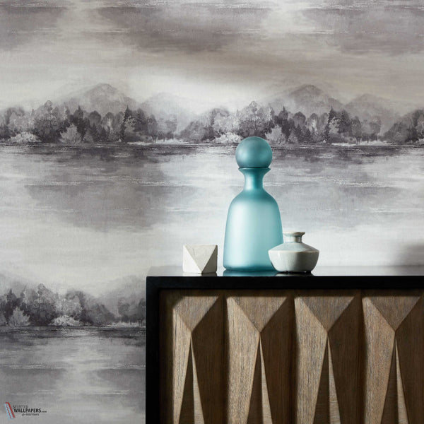 Lakeside Tapete in Pewter von 1838 wallcoverings — Interieur