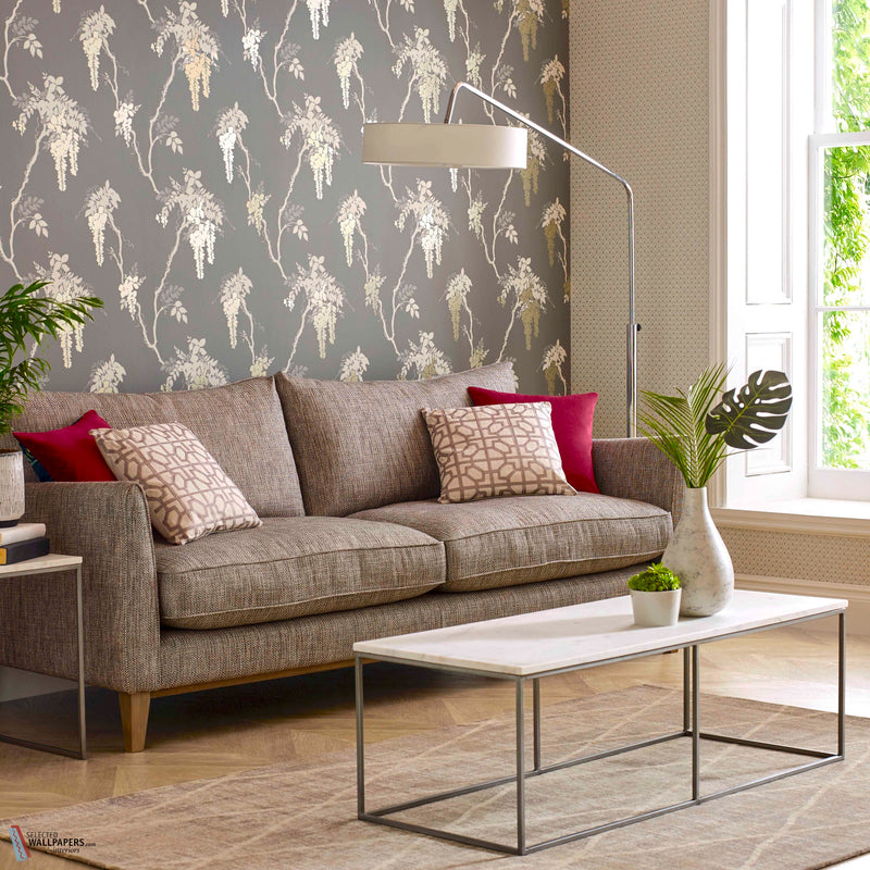 Leonora papier peint en Gray de 1838 wallcoverings — intérieur
