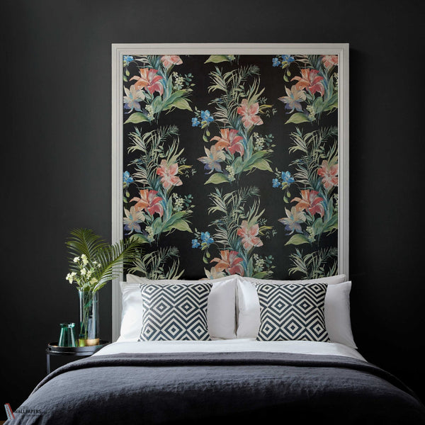 Liliana Tapete in Jet von 1838 wallcoverings — Interieur