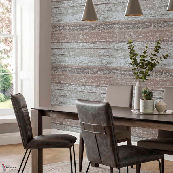 Linea Tapete in Coral von 1838 wallcoverings — Interieur