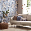 Madama Butterfly Tapete in Denim von 1838 wallcoverings — Interieur