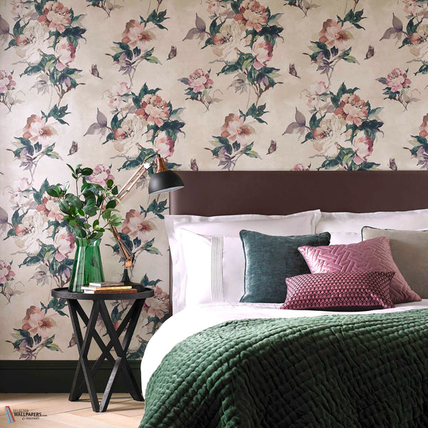 Madama Butterfly wallpaper in Ivory by 1838 wallcoverings — interior