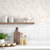 Milton behang in Natural van 1838 wallcoverings — interieur