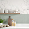 Milton behang in Silver van 1838 wallcoverings — interieur