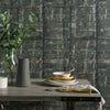 Patina behang in Jet van 1838 wallcoverings — interieur