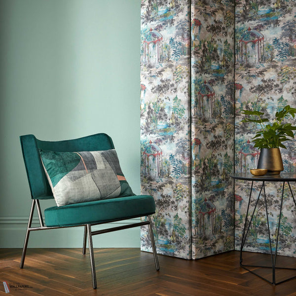 Pavilion Tapete in Fern Green von 1838 wallcoverings — Interieur