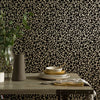 Pebble wallpaper in Jet by 1838 wallcoverings — interior