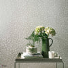 Pebble wallpaper in Pearl by 1838 wallcoverings — interior