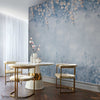 Trailing Magnolia wallpaper in Chambray by 1838 wallcoverings — interior
