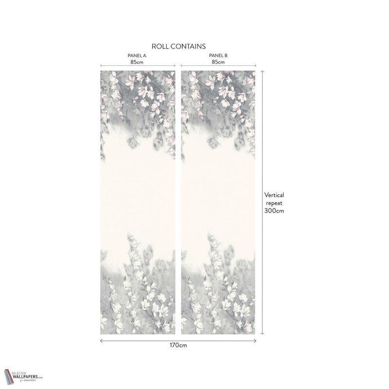 Trailing Magnolia Paperweave papier peint en Mist de 1838 wallcoverings — intérieur