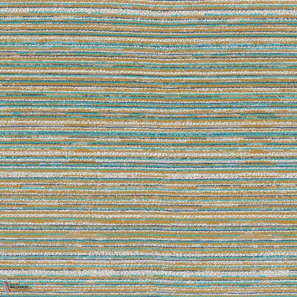 Hopi stof-Casamance-Turquoise bleu-Meter (M1)-Selected Wallpapers-Interiors