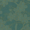 Camellia behang-Little Greene-Teal-Rol-Selected Wallpapers-Interiors