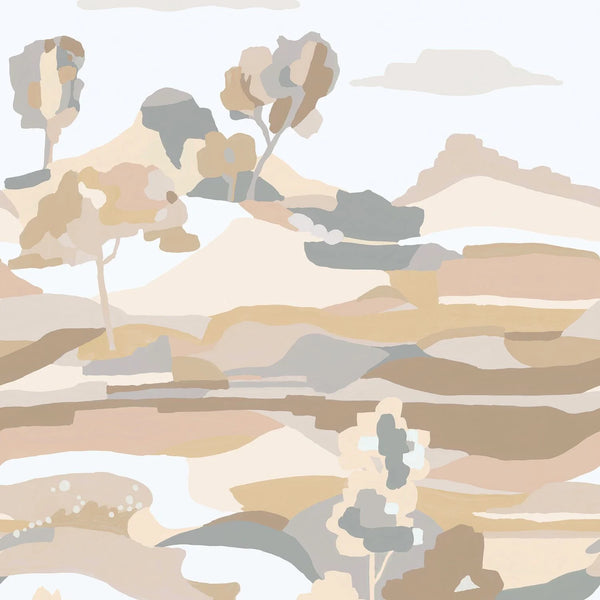Le Bassin behang-Behang-Casamance-Blanc/Sable-Set-Selected Wallpapers & Interiors