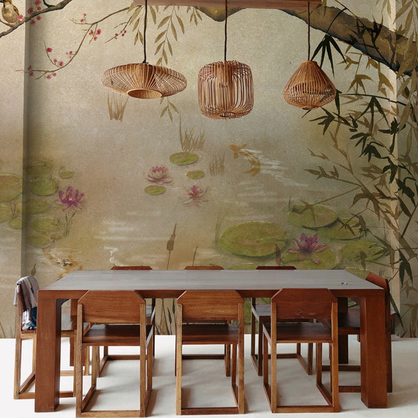 Lotus wallpaper van Coordonne