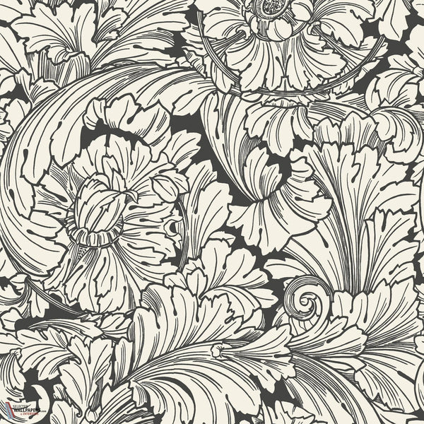 Acanthus behang-Cole & Son-Soot & Snow-Rol-Selected Wallpapers-Interiors
