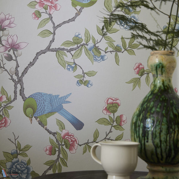 Aderyn-Little Greene-behang-Selected Wallpapers