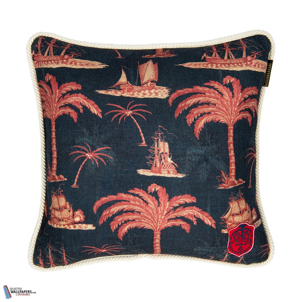 Aegean Kussen-Kussen-Mind the Gap-Indigo/Red-50 x 50 cm-Selected Interiors