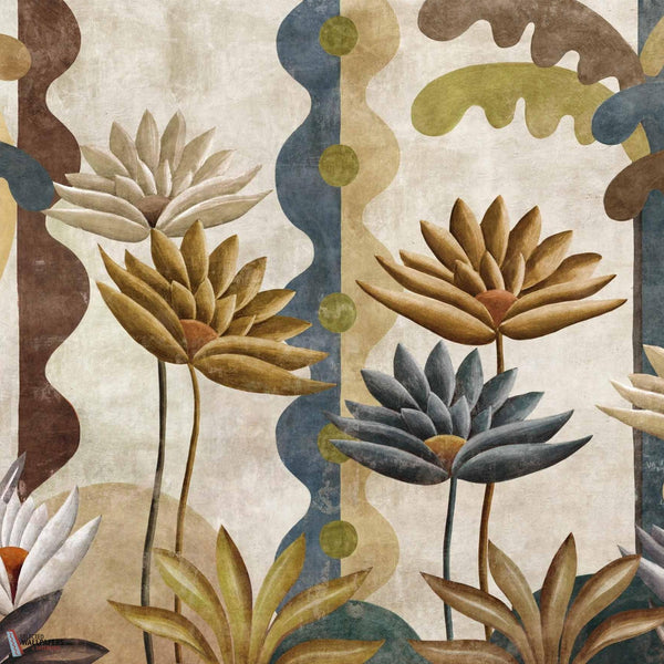 Ágaves wallpaper-Coordonne-Indigo-M2-Selected Wallpapers-Interiors