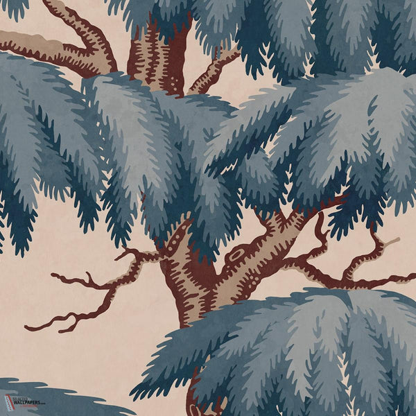 Alba Mural wallpaper-Sandberg-Blue-Mattic-M2-Selected Wallpapers-Interiors