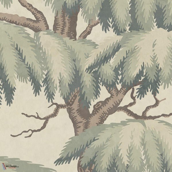 Alba Mural wallpaper-Sandberg-Green-Mattic-M2-Selected Wallpapers-Interiors