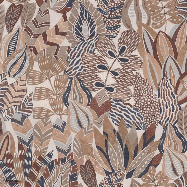 Alfabia behang-Casamance-Acajou/Taupe-Rol-Selected-Wallpapers-Interiors