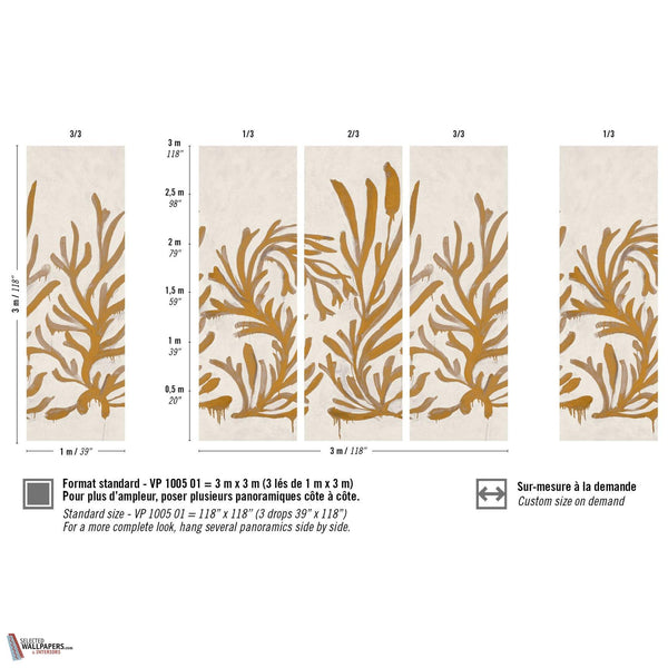 Algues Dorees Tapete-Elitis-Selected-Wallpapers-Interiors