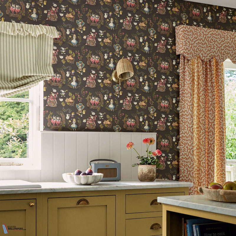 Alice In Wonderland papel pintado de Sanderson