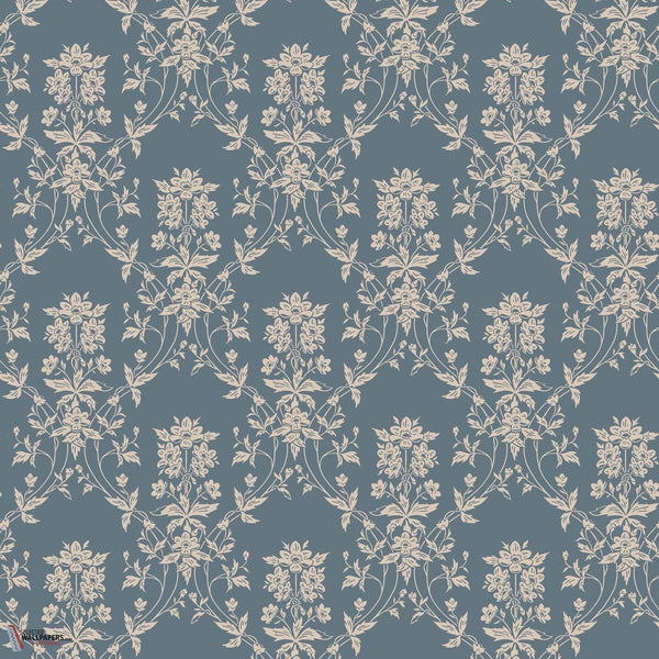Alva wallpaper-Sandberg-Indigo Blue-Roll-Selected Wallpapers-Interiors