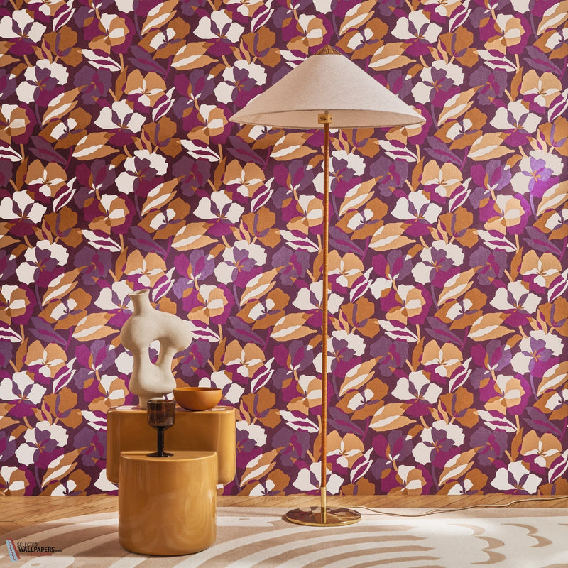 Amaryllis Papel Pintado-Casamance-Selected-Wallpapers-Interiors