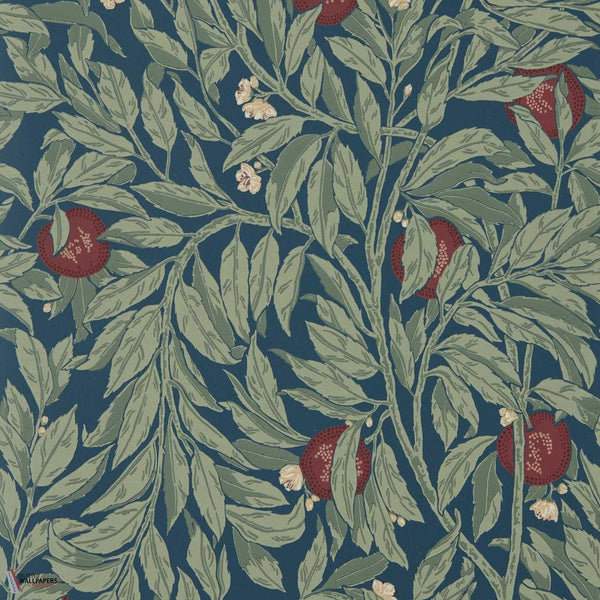 Ancient apple orchard behang-Sanderson-Midnight-Rol-Selected Wallpapers-Interiors